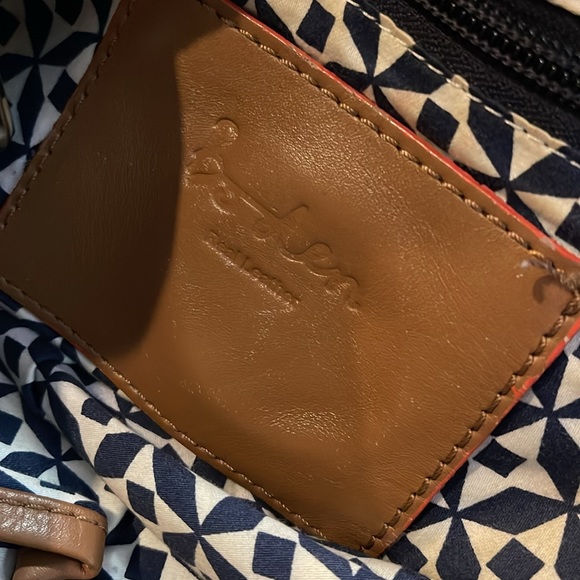 BODEN Genuine Leather Orange Brown Shoulder Handbag Purse (TD) - Picture 10 of 10